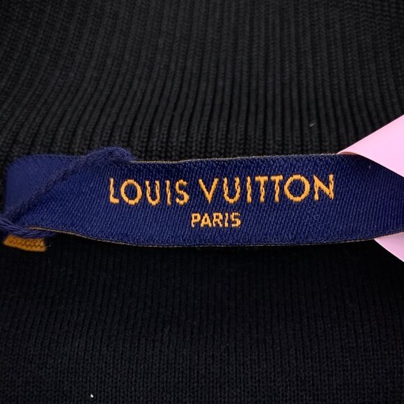 Louis Vuitton LV Black Side Logo Printed Stand-Up Collar Zipper Long-Sleeved Jac - Picture 2 of 8